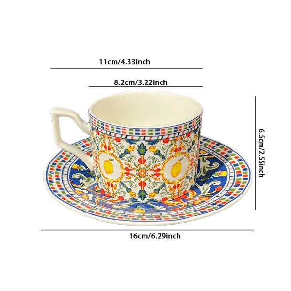 Floral Ceramic Cup and Saucer Gift Set