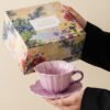 Floral Ceramic Cup and Saucer Gift Set