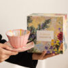 Floral Ceramic Cup and Saucer Gift Set