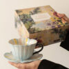 Floral Ceramic Cup and Saucer Gift Set